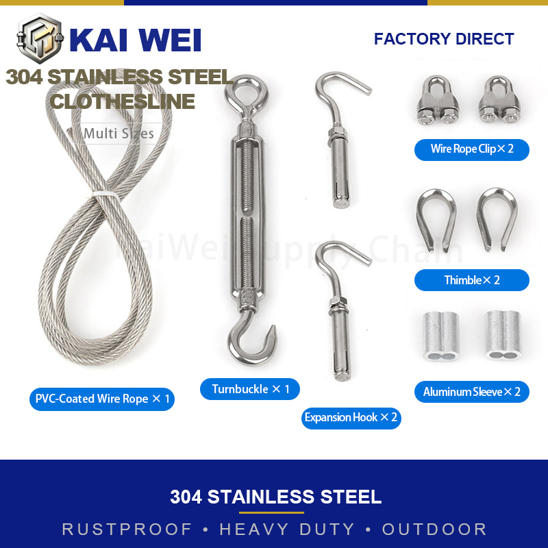 String Tension Clip - Cuerda de acero inoxidable 304 recubierta
